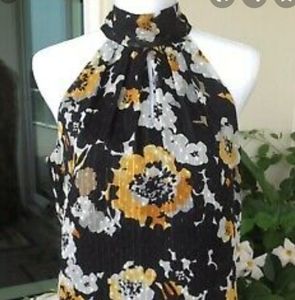 WHBM floral halter top